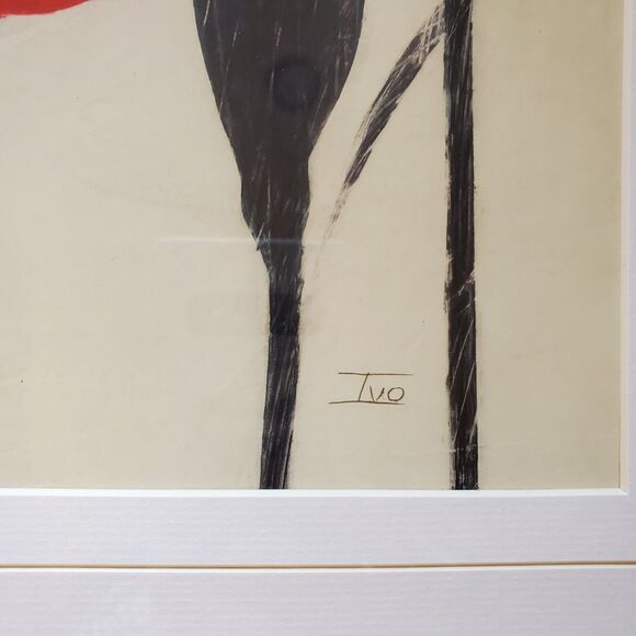 Rare Ivo Stoyanov Print Framed & Signed, Garnet Red Poppy, 17" - Picture 2 of 7